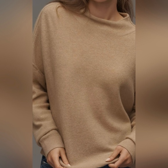 Anthropologie Pilcro The Alani 100% Cashmere Mock-Neck Sweater XS
Camel Boxy - Picture 3 of 5